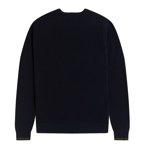 Maglione Uomo in lana e maniche lunghe Blu FRED PERRY- Francavilla Moda